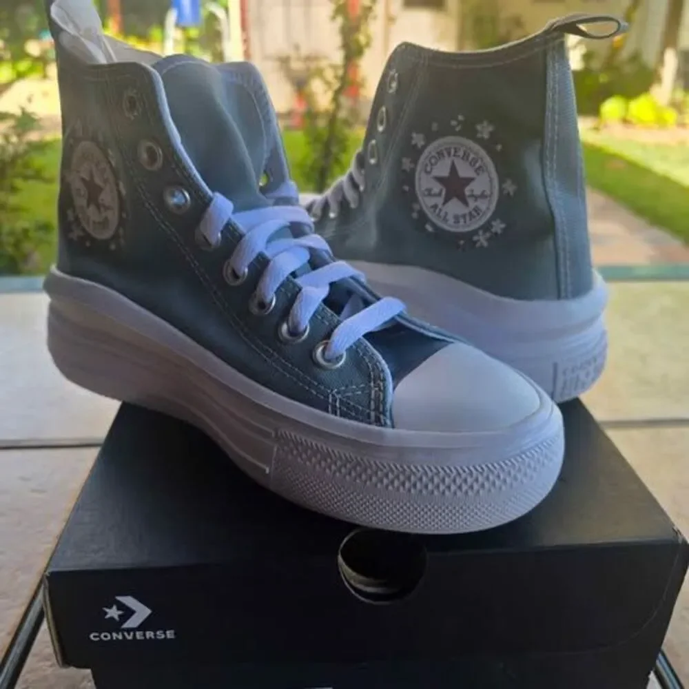 Converse Chuck Taylor All Star Move Platform Purple White Size 3.5 New